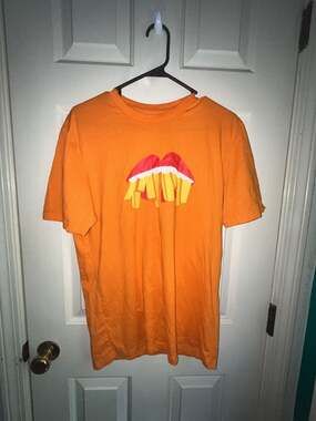 Burger King Fries Graphic T-Shirt Orange Size M